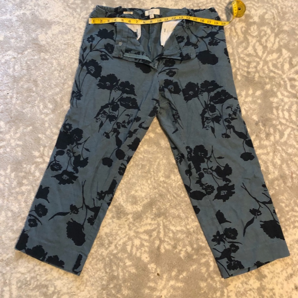 Ladies Talbots linen/ cotton cropped pants, plus